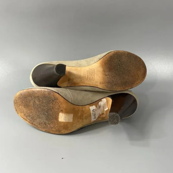 Giuseppe Zanotti Mary Janes Suede Block Heel Shoes, Size 38.5